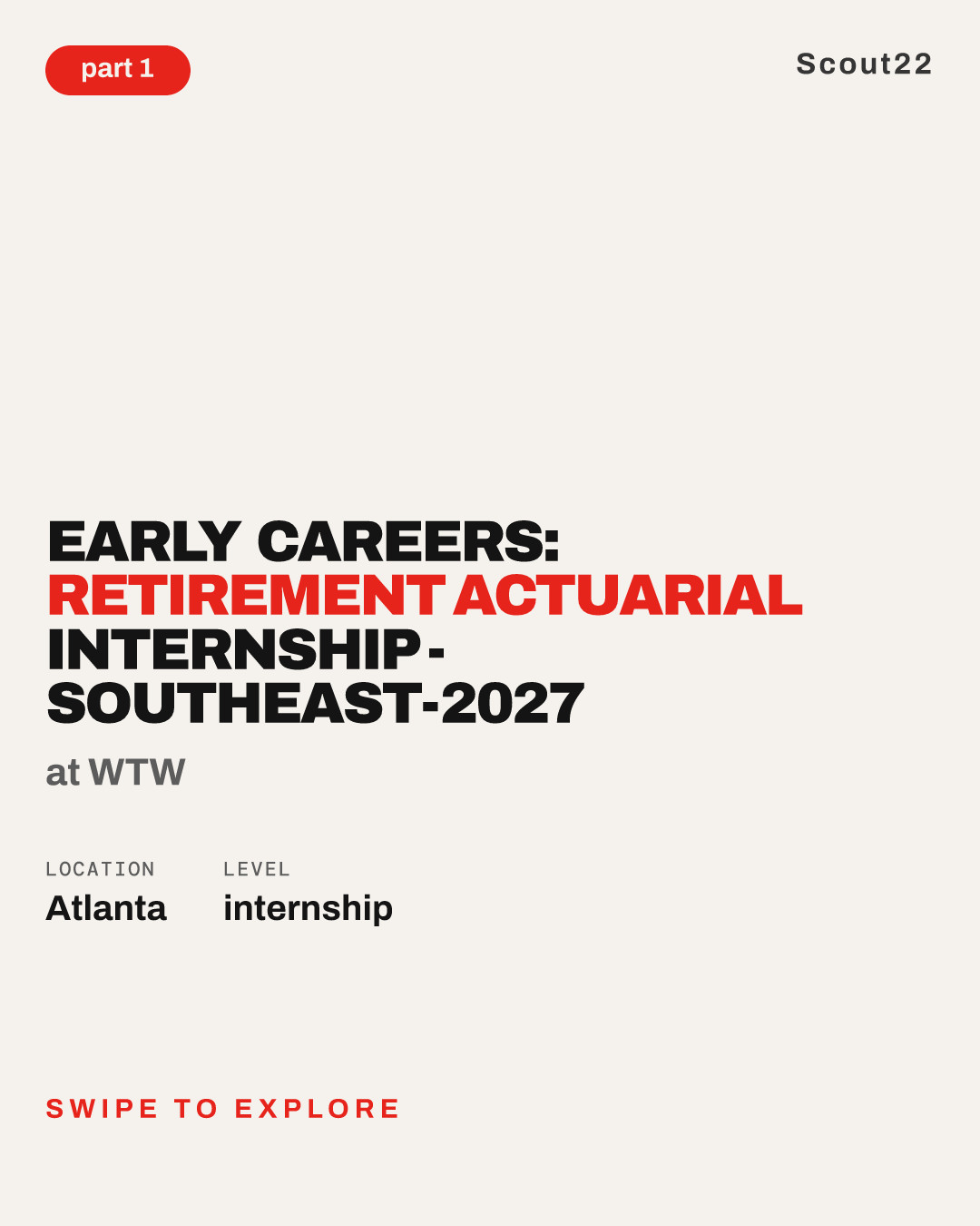 Early Careers: Retirement Actuarial Internship - Southeast-2027 at WTW