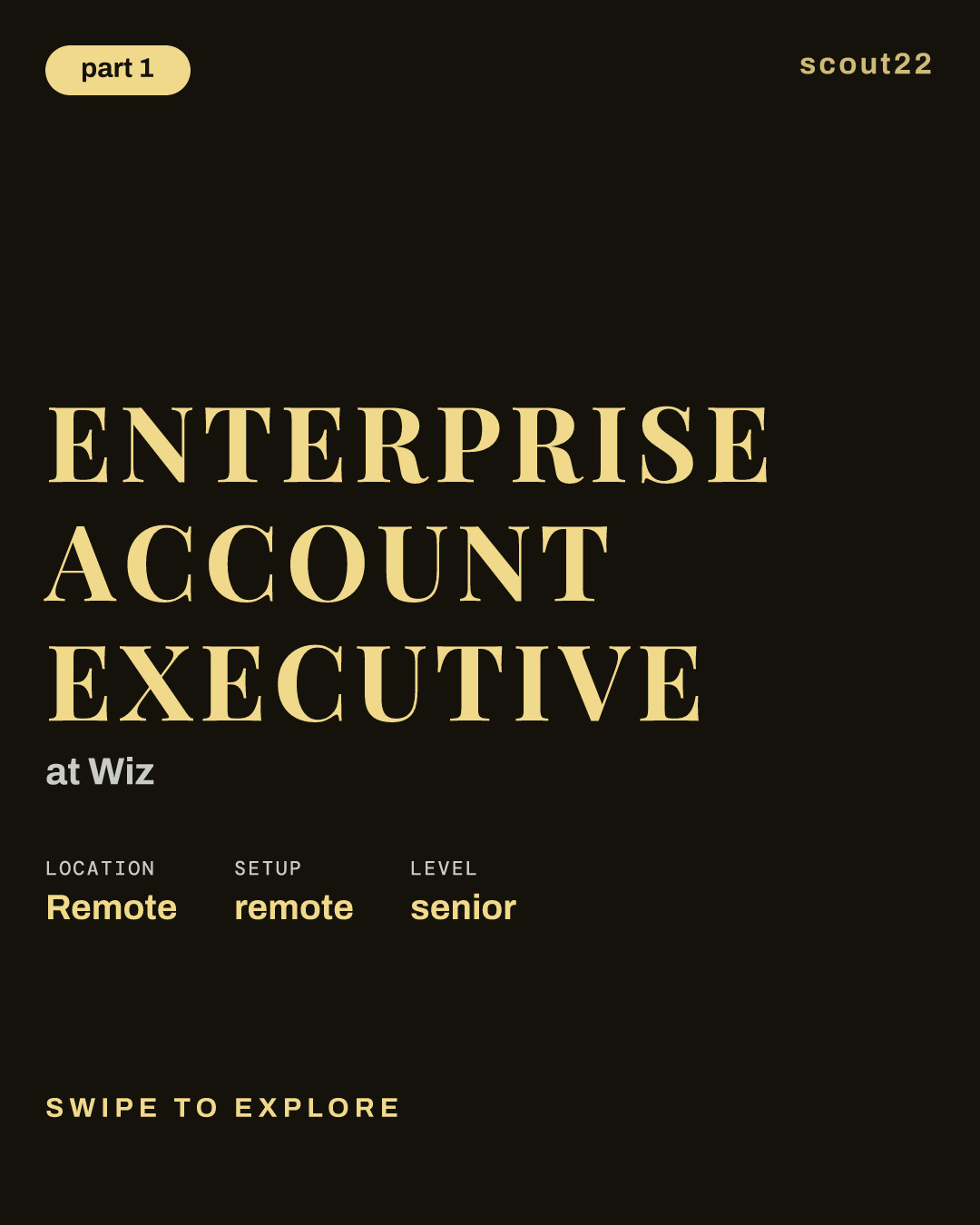 Enterprise Account Executive at Wiz