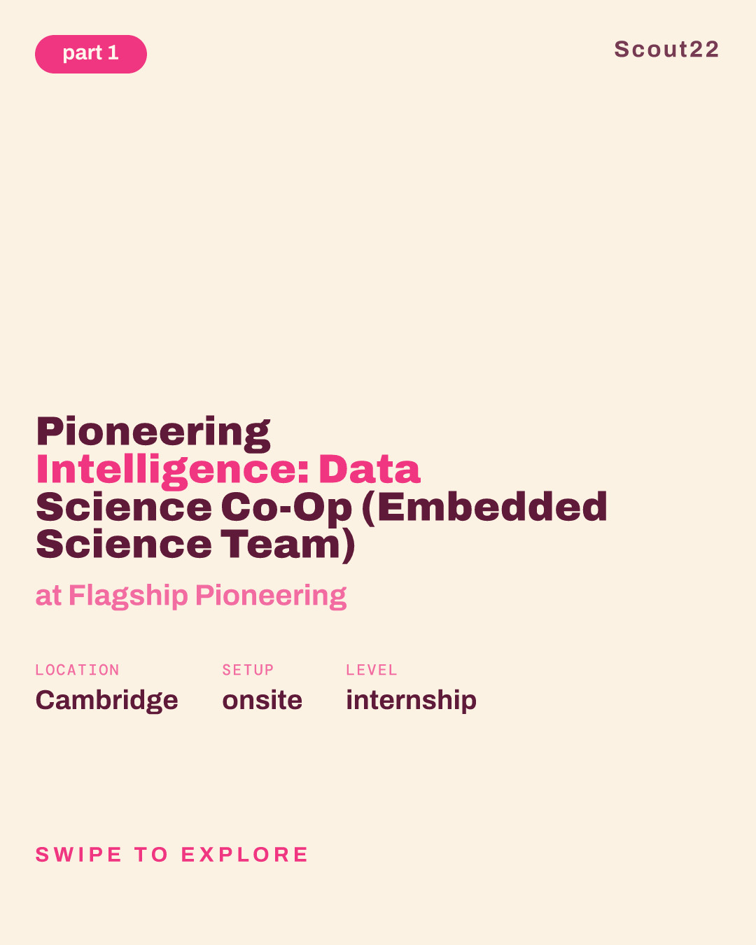 Pioneering Intelligence: Data Science Co-Op (Embedded Science Team) at Flagship Pioneering