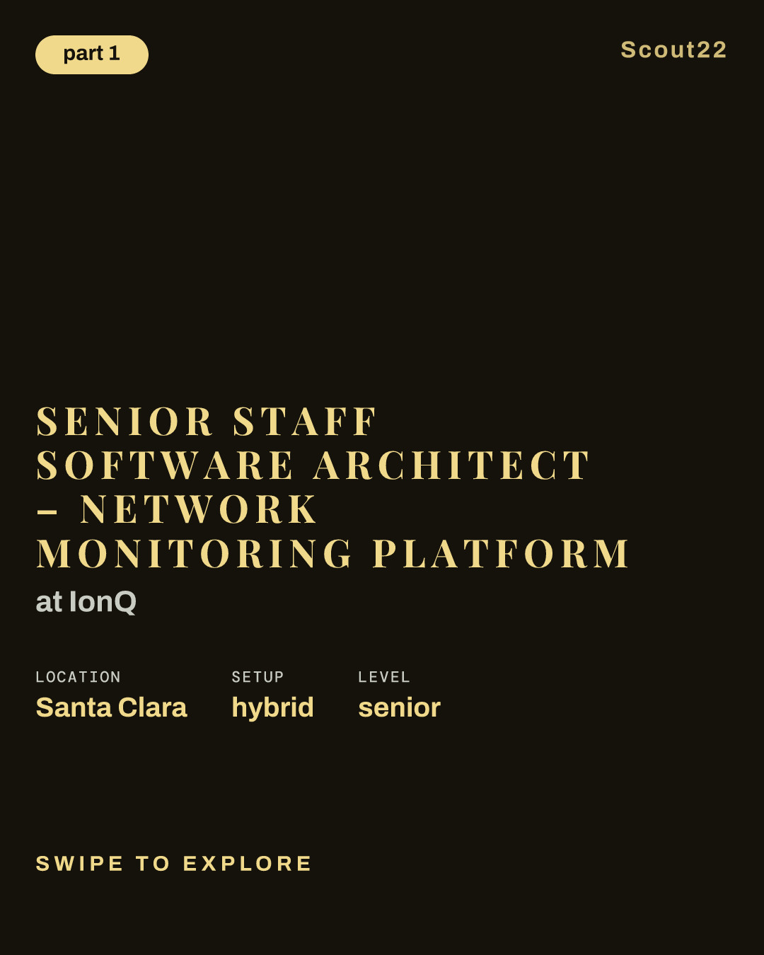 Senior Staff Software Architect – Network Monitoring Platform at IonQ
