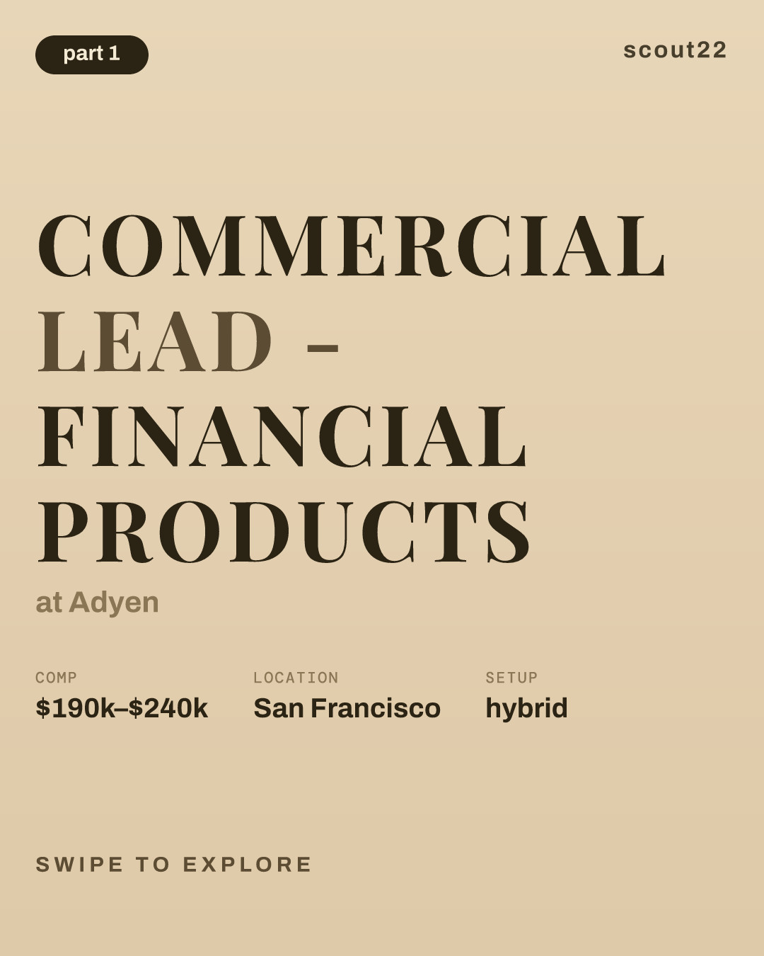 Commercial Lead - Financial Products at Adyen