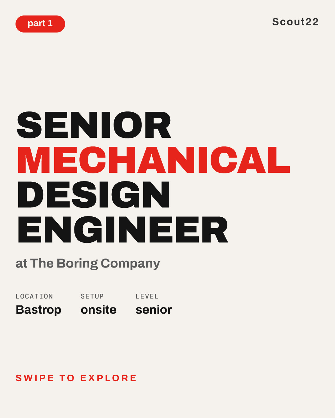 Senior Mechanical Design Engineer at The Boring Company