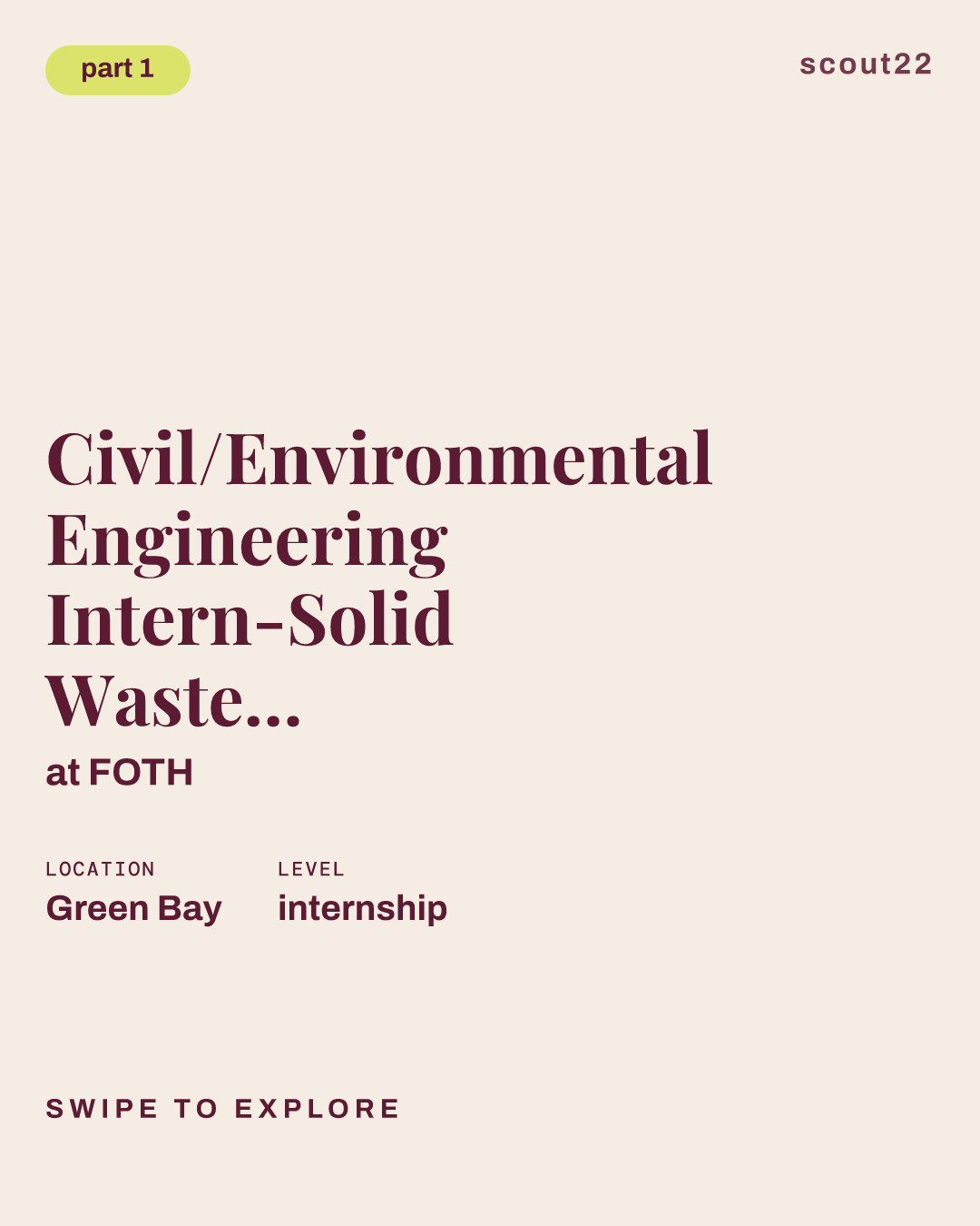 Civil/Environmental Engineering Intern-Solid Waste (Summer 2027) at FOTH