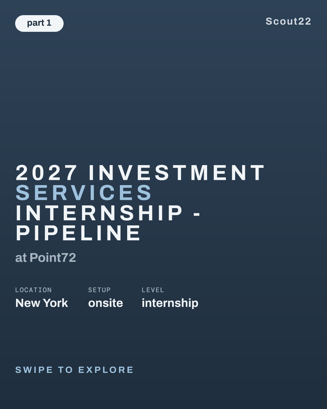 2027 Investment Services Internship - PIPELINE at Point72