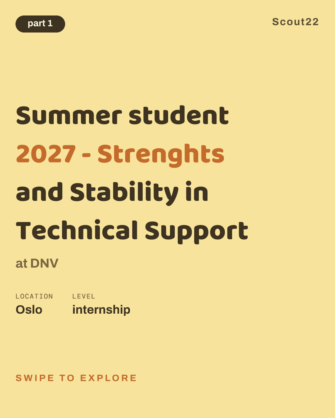 Summer student 2027 - Strenghts and Stability in Technical Support at DNV