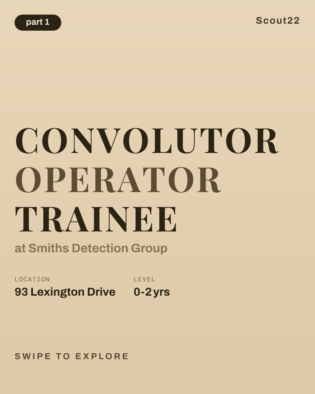 Convolutor Operator Trainee at Smiths Detection Group