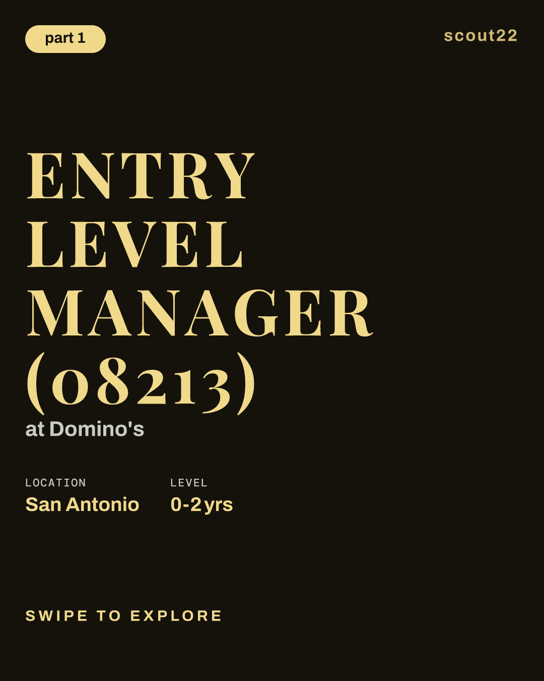 Entry Level Manager (08213) at Domino's
