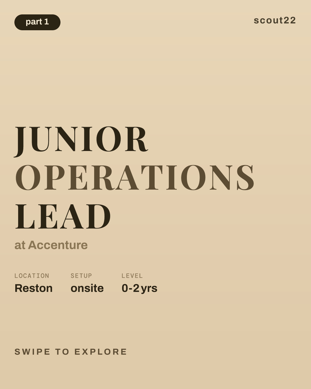 Junior Operations Lead at Accenture