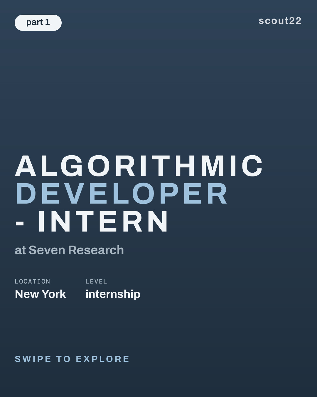 Algorithmic Developer - Intern at Seven Research