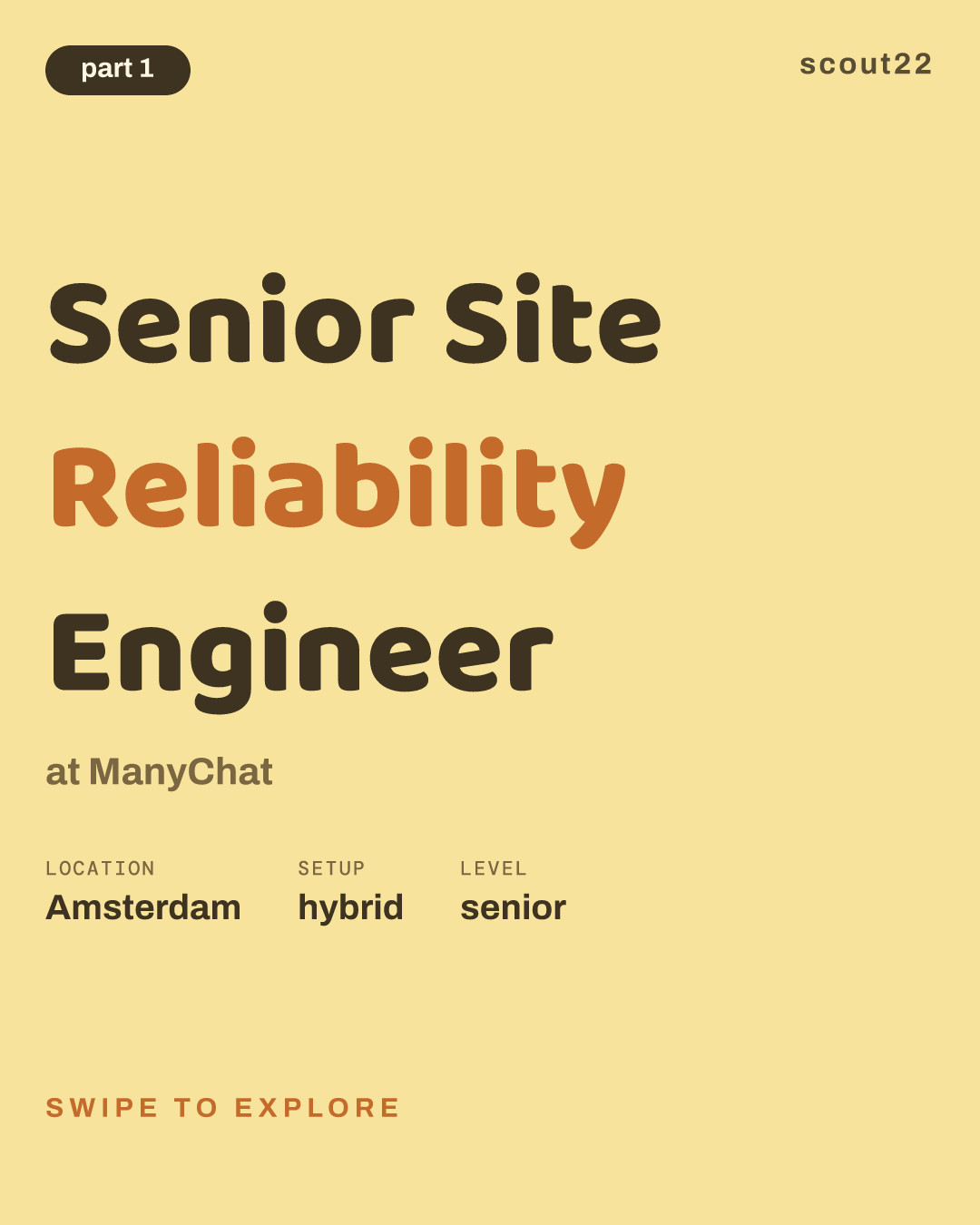 Senior Site Reliability Engineer at ManyChat