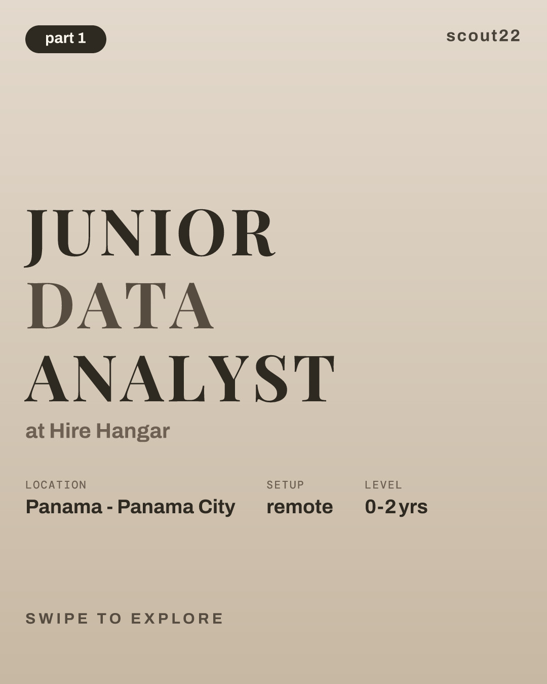 Junior Data Analyst at Hire Hangar