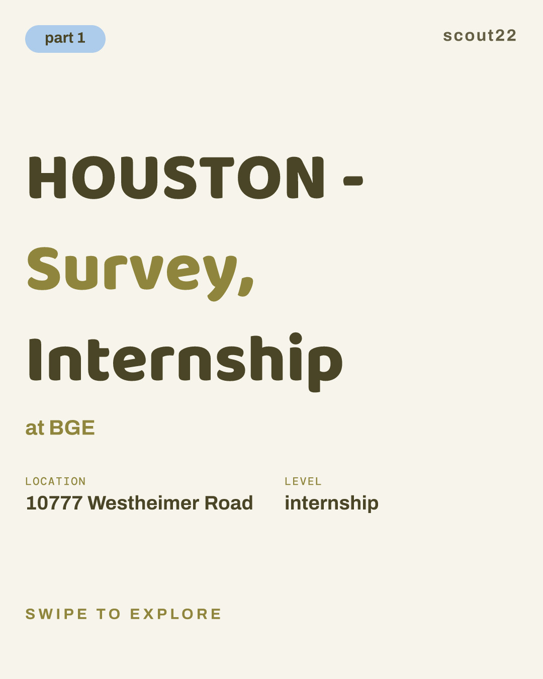 HOUSTON - Survey, Internship at BGE
