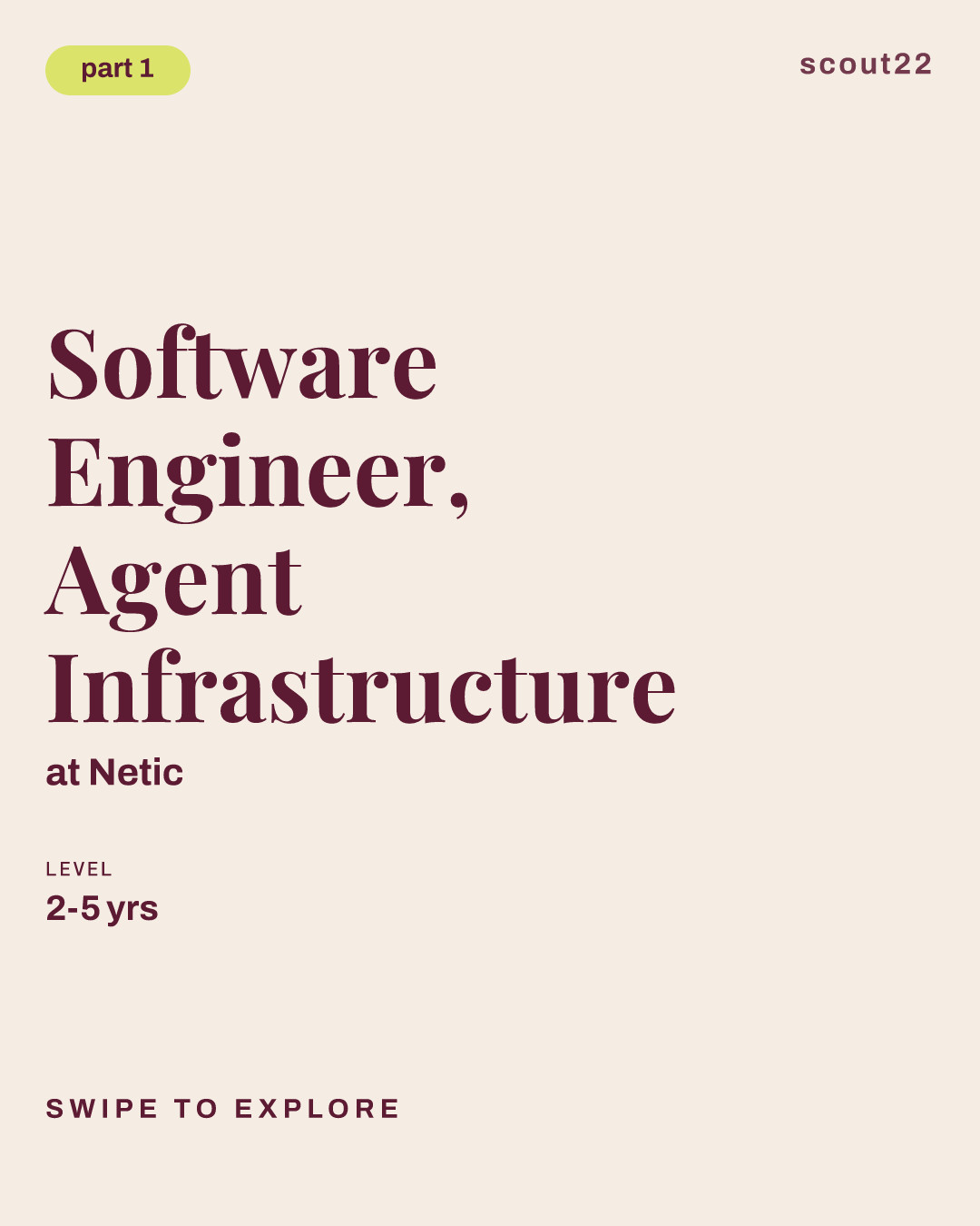 Software Engineer, Agent Infrastructure at Netic