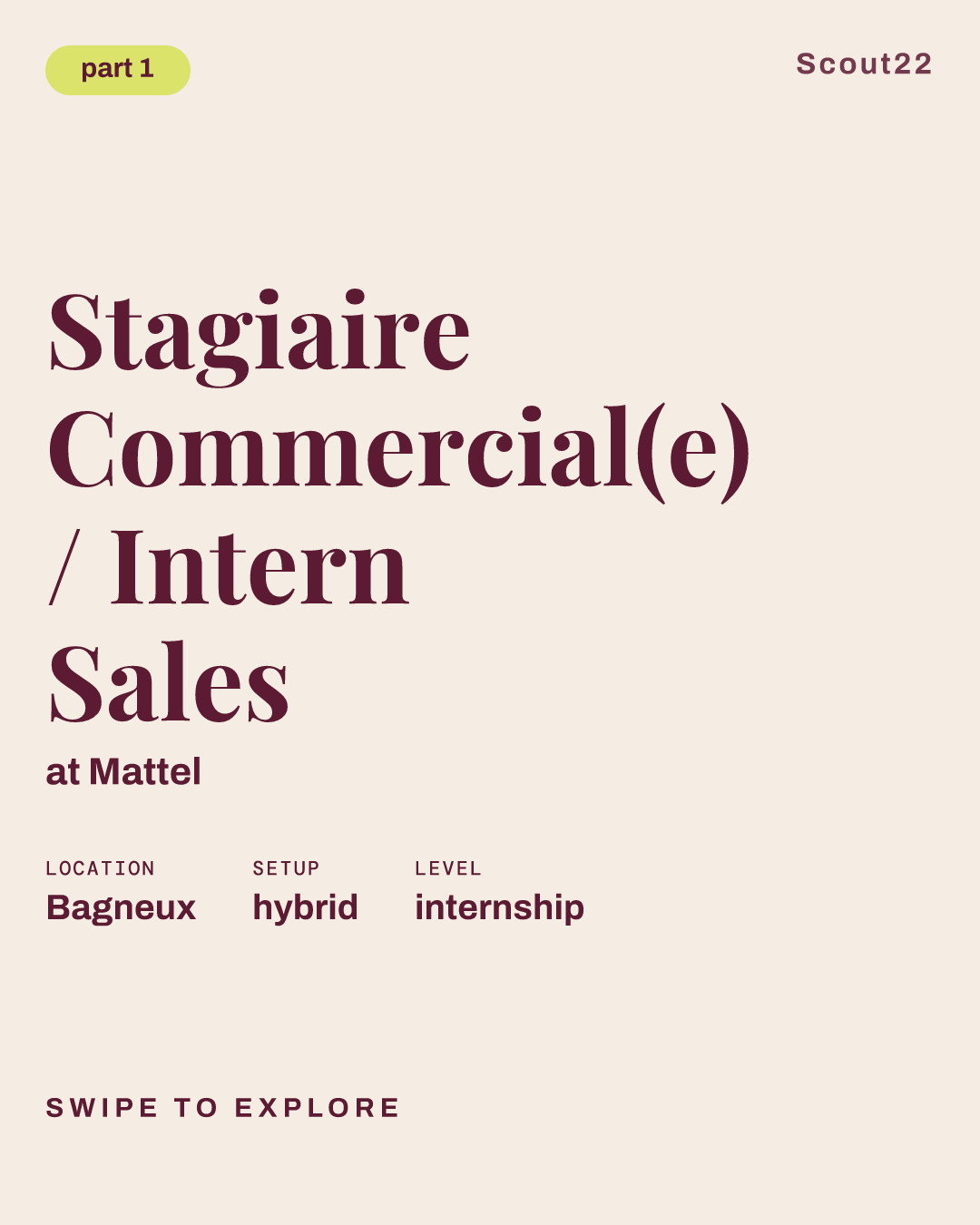 Stagiaire Commercial(e) / Intern Sales at Mattel