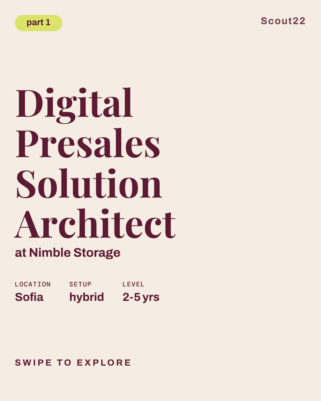 Digital Presales Solution Architect at Nimble Storage