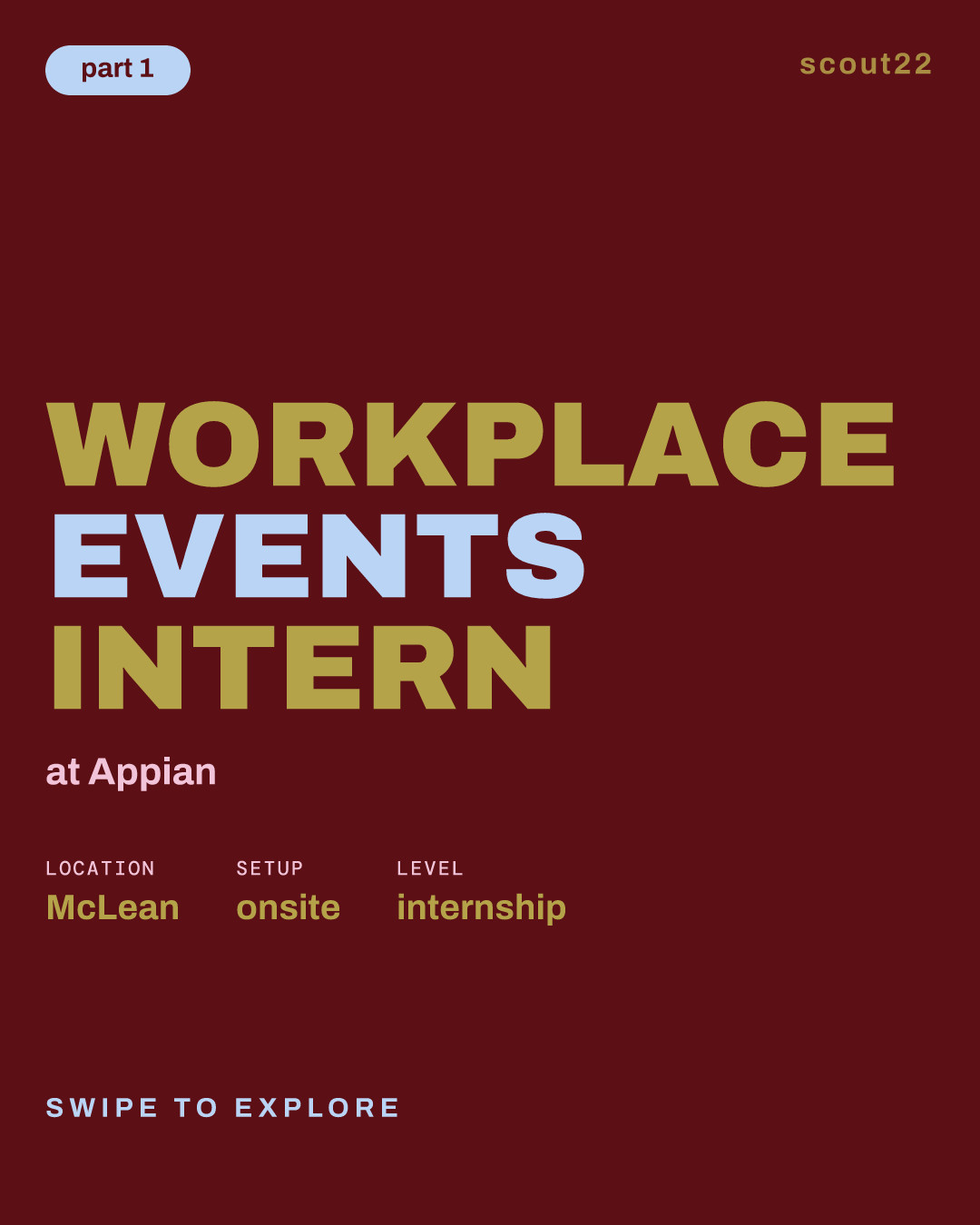 Workplace Events Intern at Appian