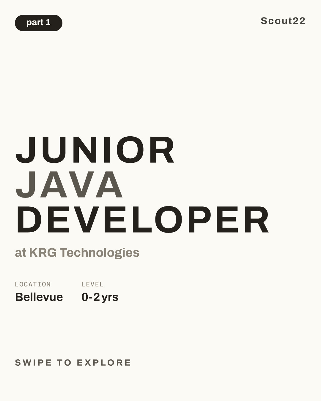 Junior Java Developer at KRG Technologies