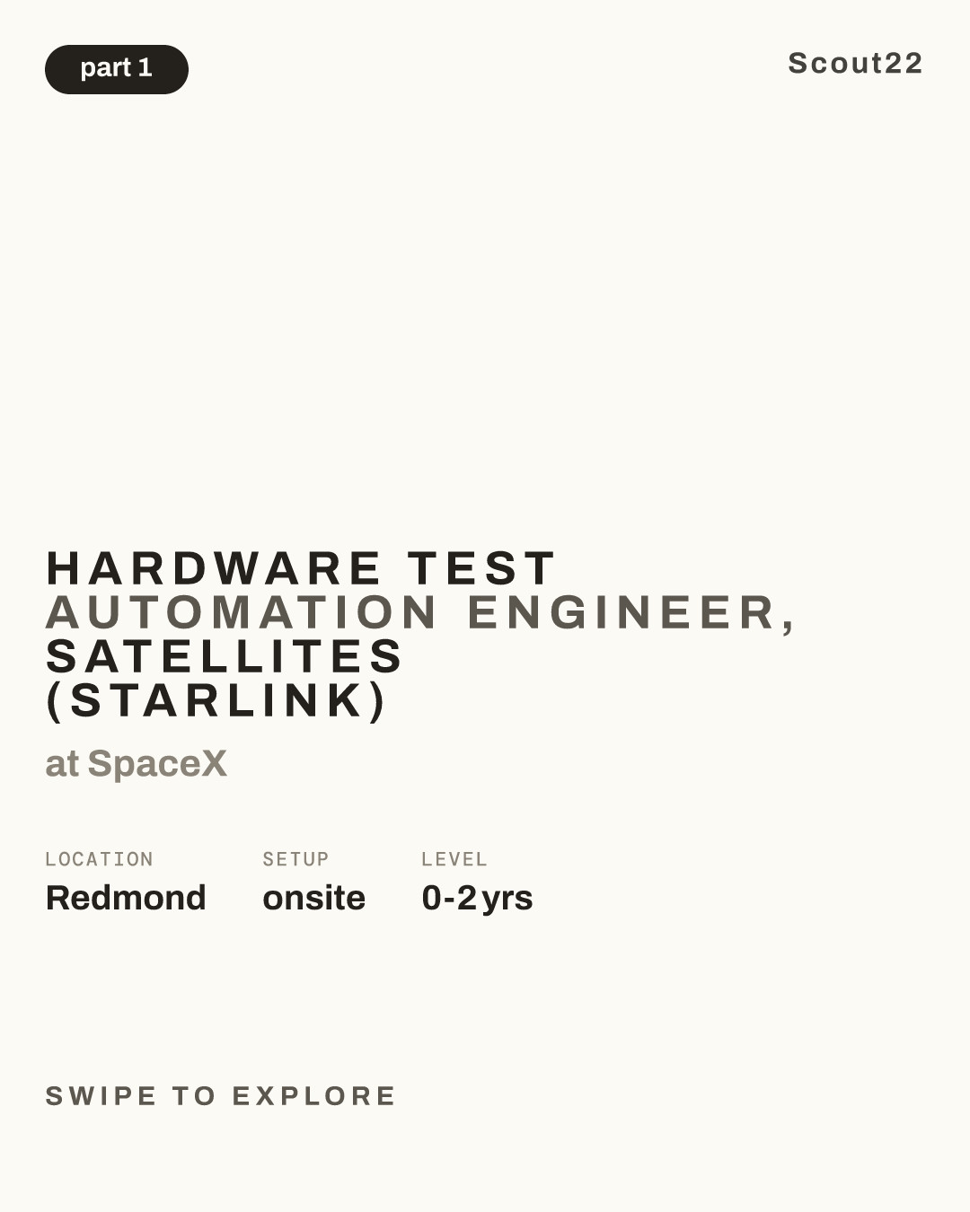 Hardware Test Automation Engineer, Satellites (Starlink) at SpaceX