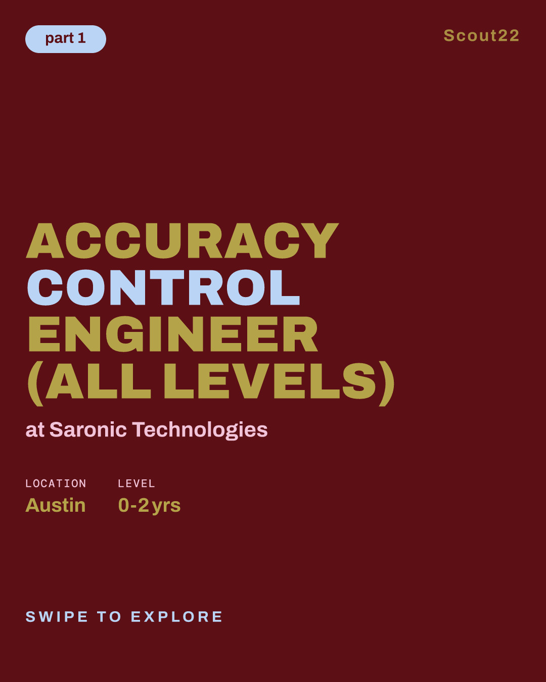 Accuracy Control Engineer (All Levels) at Saronic Technologies