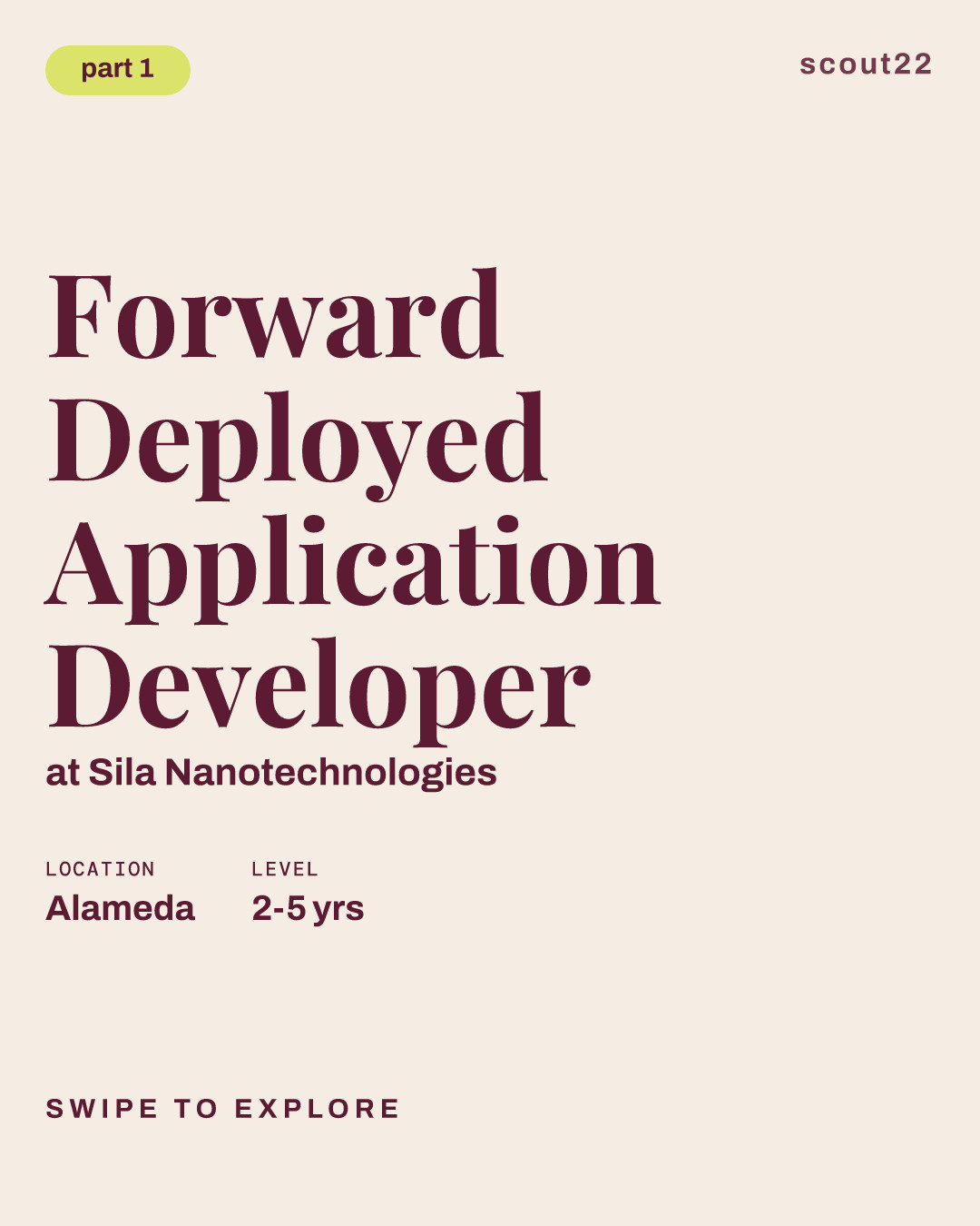 Forward Deployed Application Developer at Sila Nanotechnologies