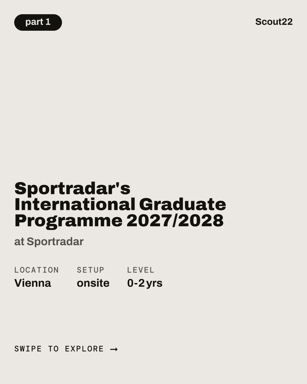 Sportradar's International Graduate Programme 2027/2028 (m/f/d) at Sportradar