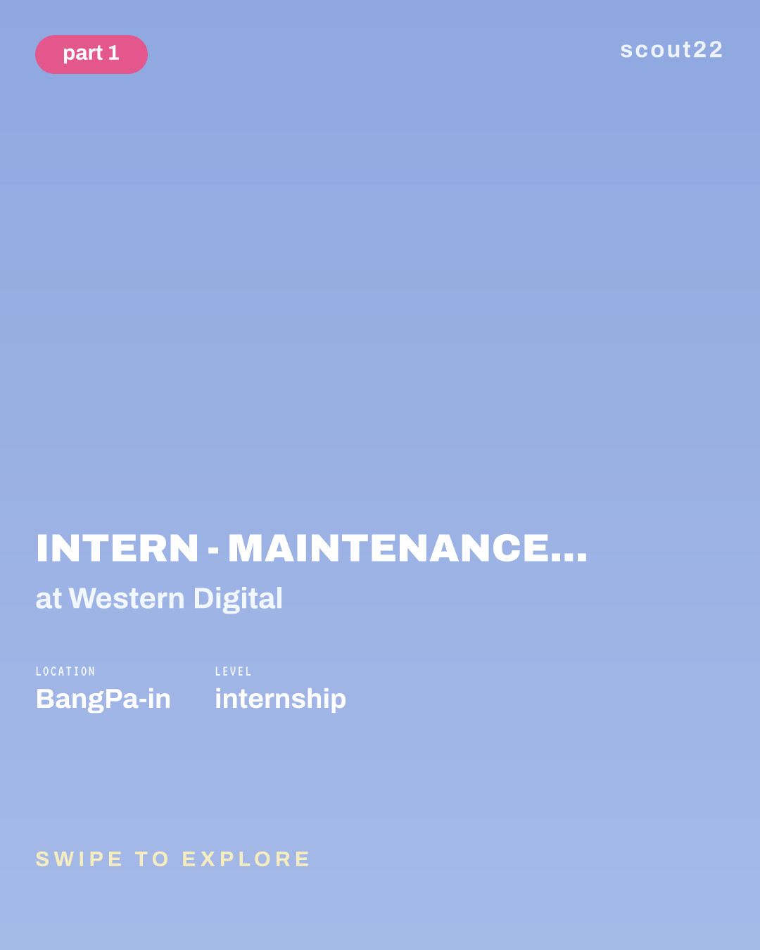 Intern - Maintenance Engineer (Studying Bachelor or Master's Degree) at Western Digital