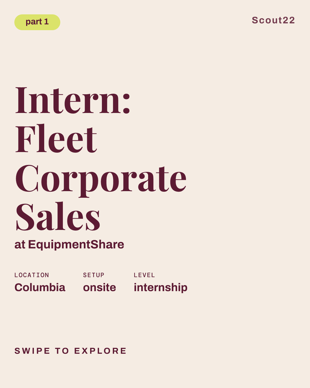 Intern: Fleet Corporate Sales at EquipmentShare
