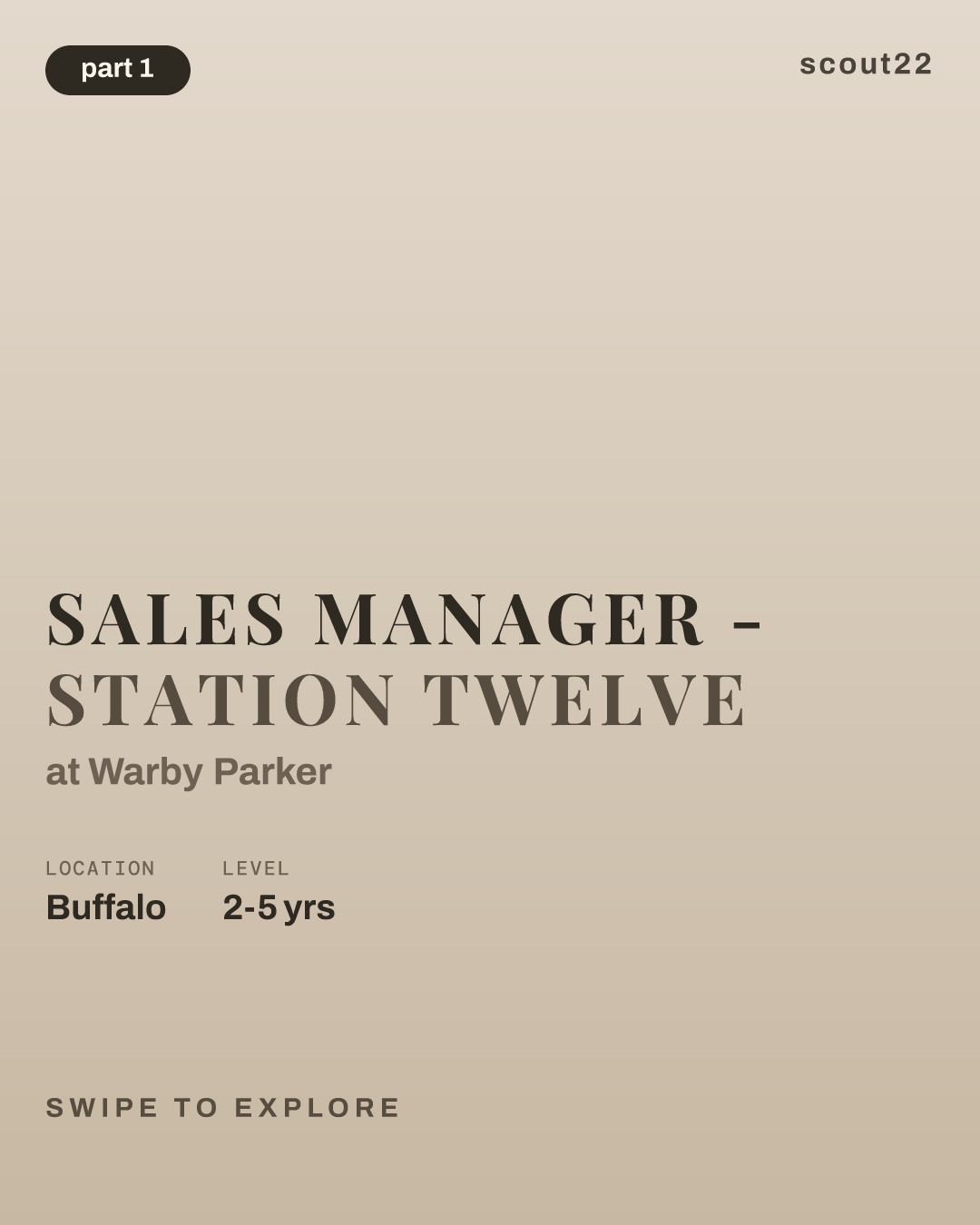 Sales Manager - Station Twelve at Warby Parker