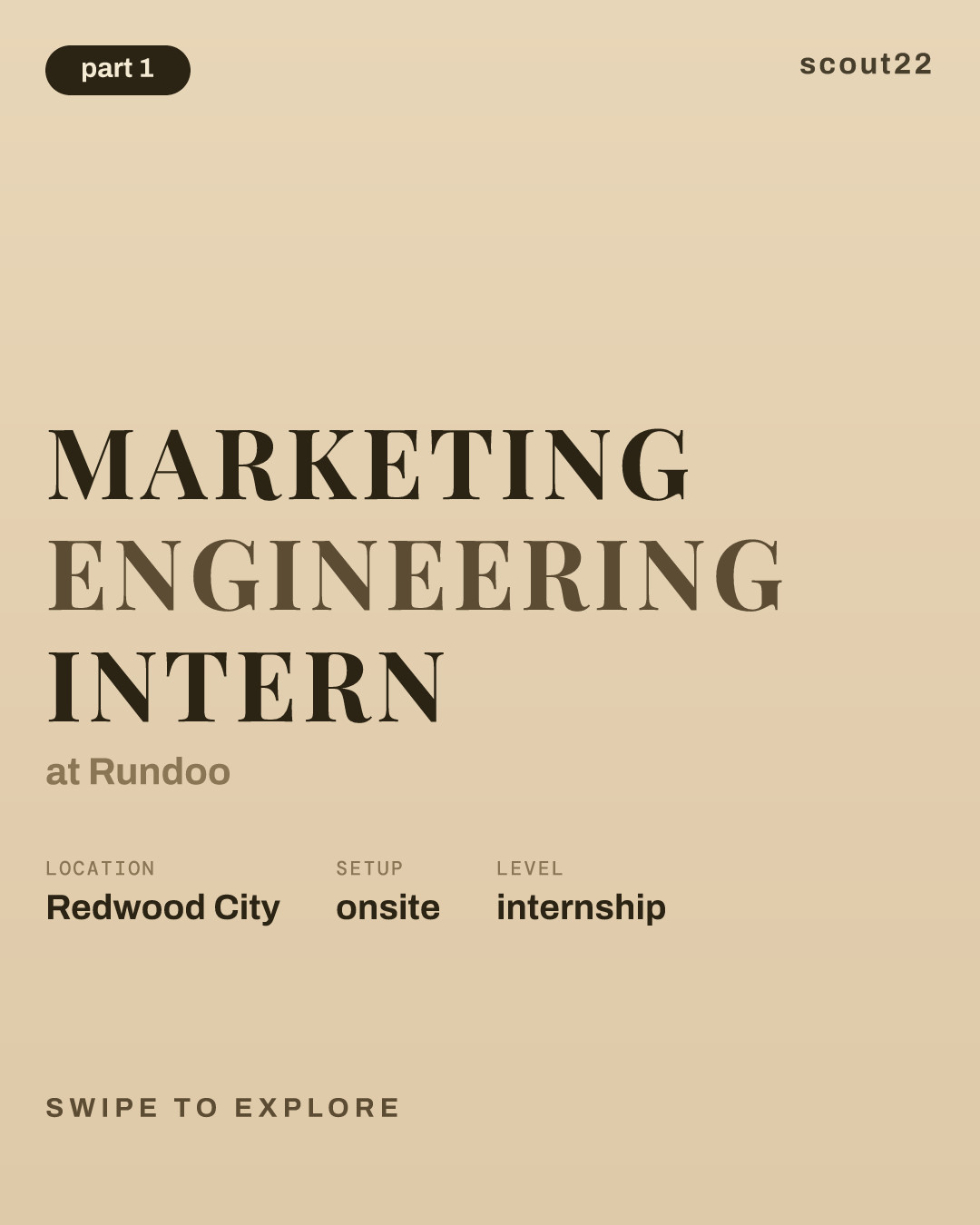 Marketing Engineering Intern at Rundoo