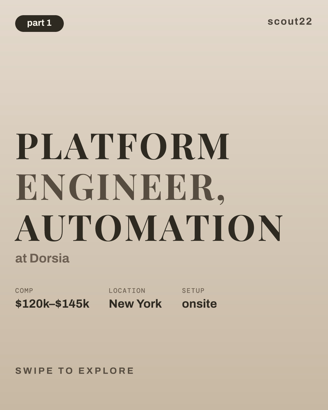 Platform Engineer, Automation at Dorsia