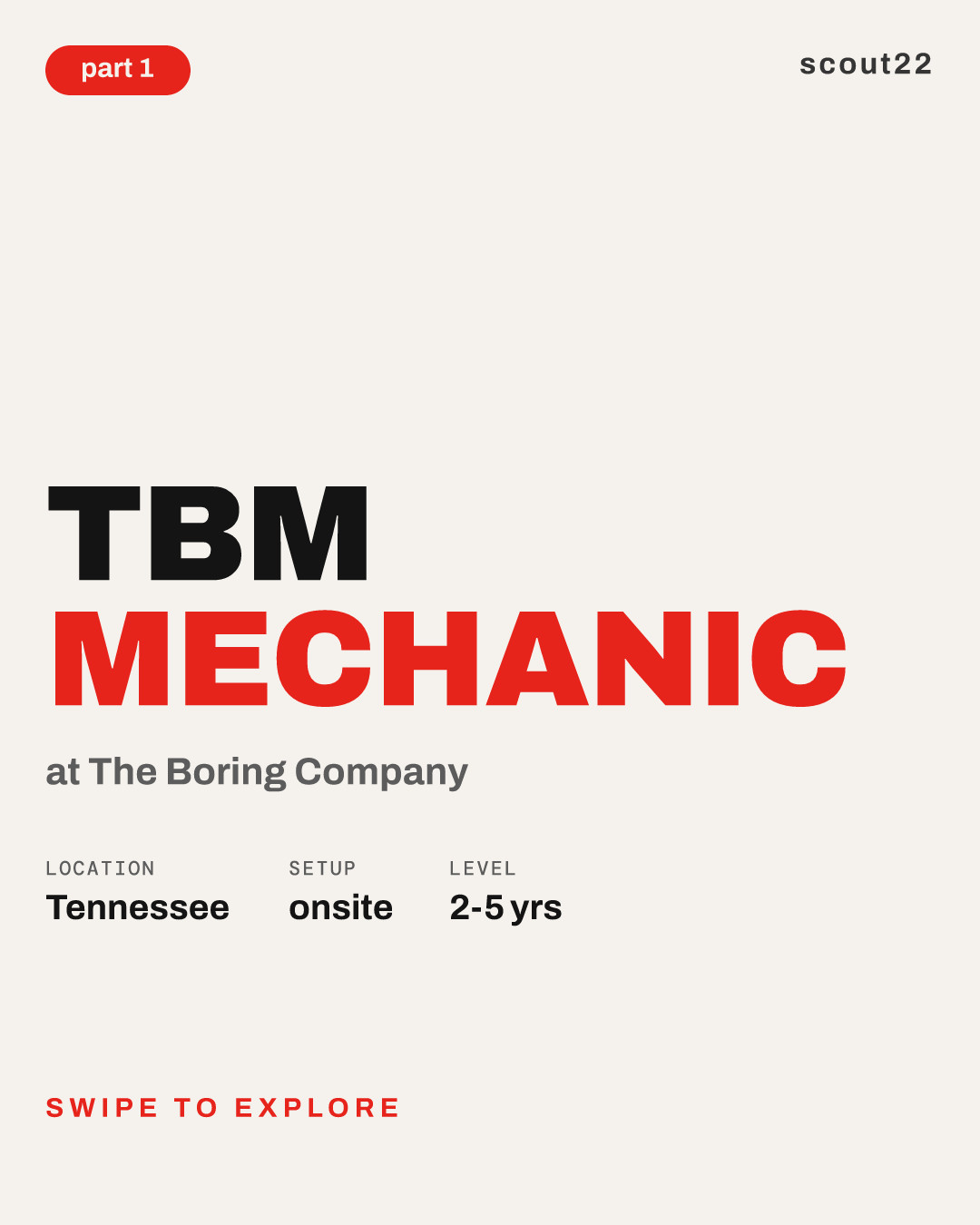 TBM Mechanic at The Boring Company