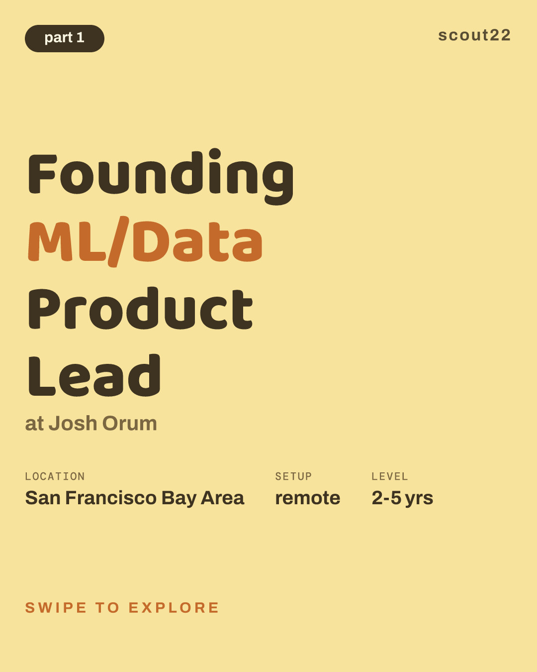 Founding ML/Data Product Lead at Josh Orum
