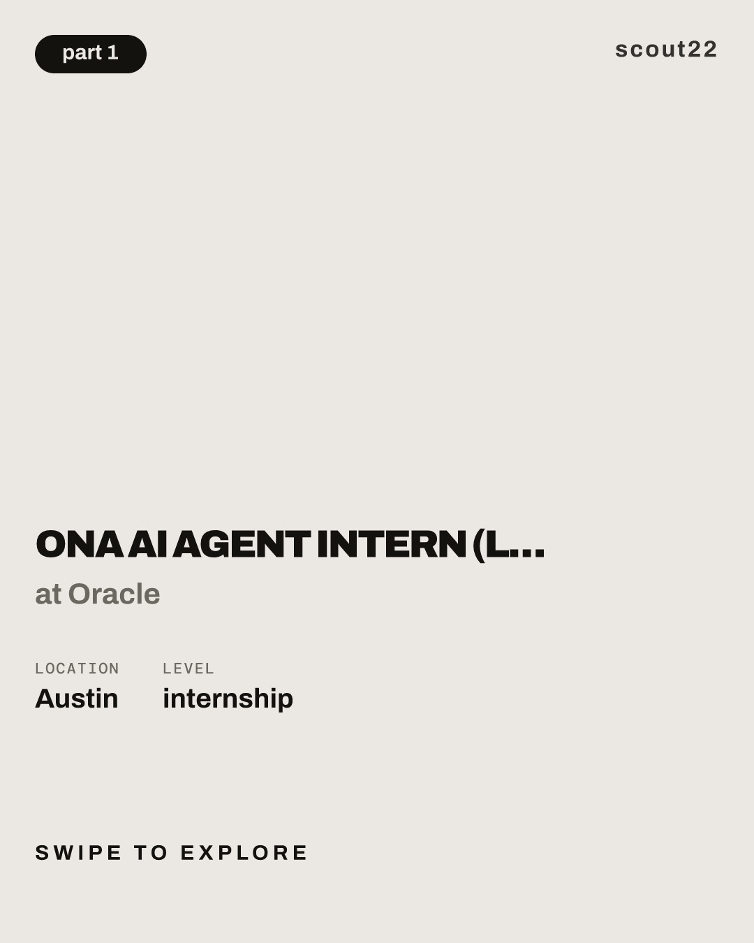 ONA AI Agent Intern (Logistics Focus) - OVIP at Oracle