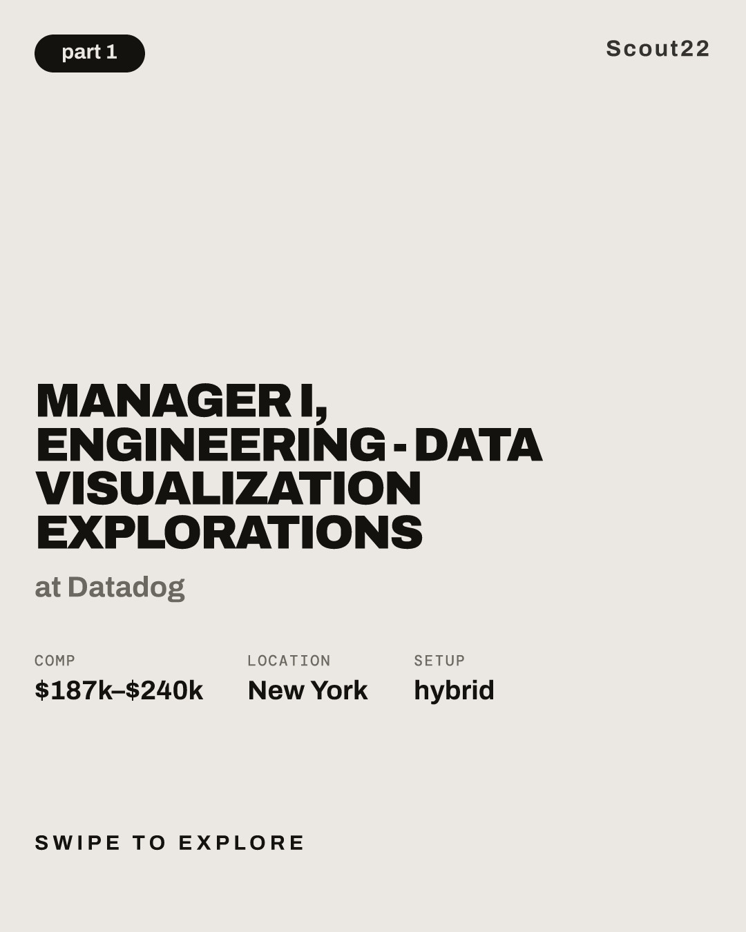 Manager I, Engineering - Data Visualization Explorations at Datadog