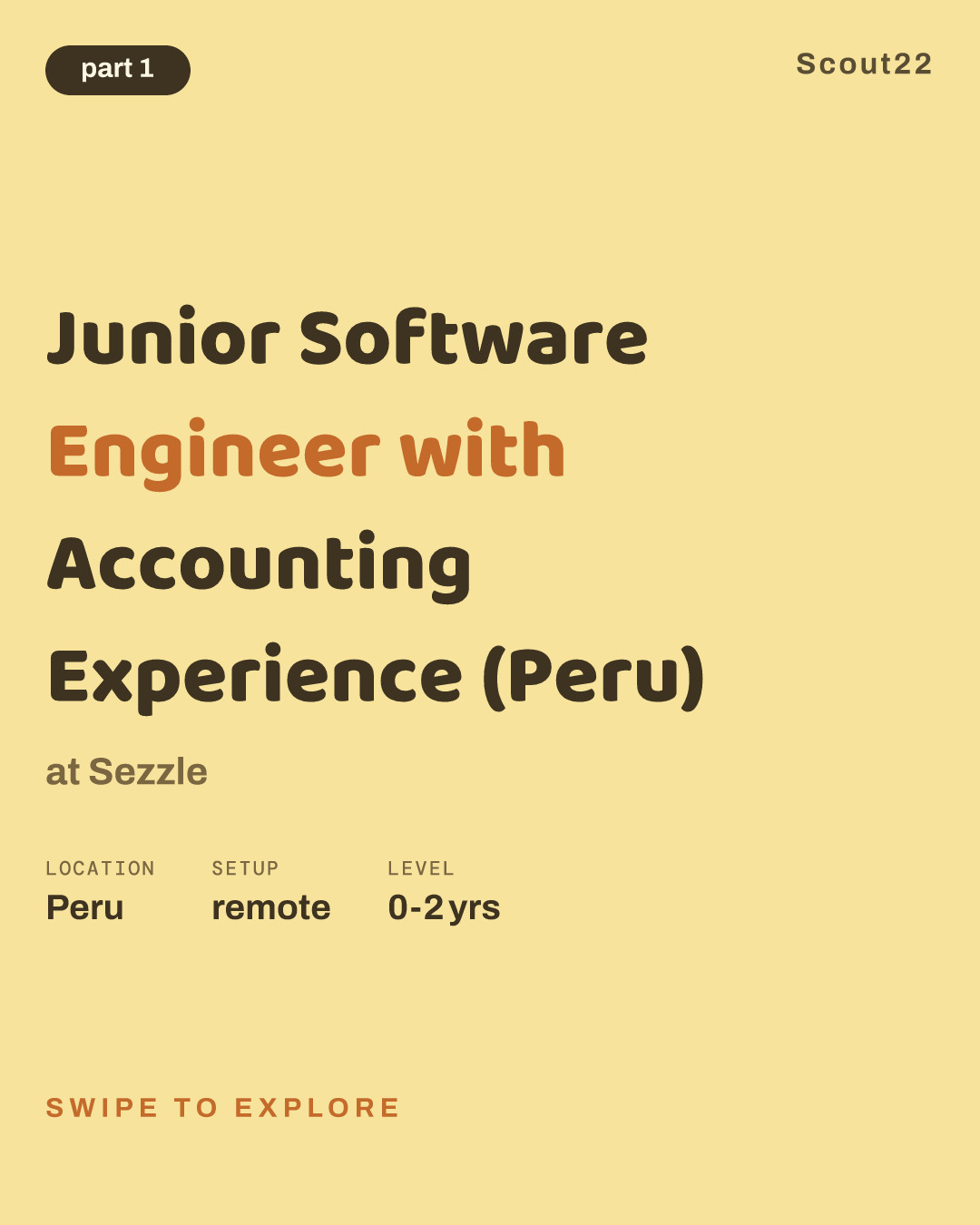 Junior Software Engineer with Accounting Experience (Peru) at Sezzle