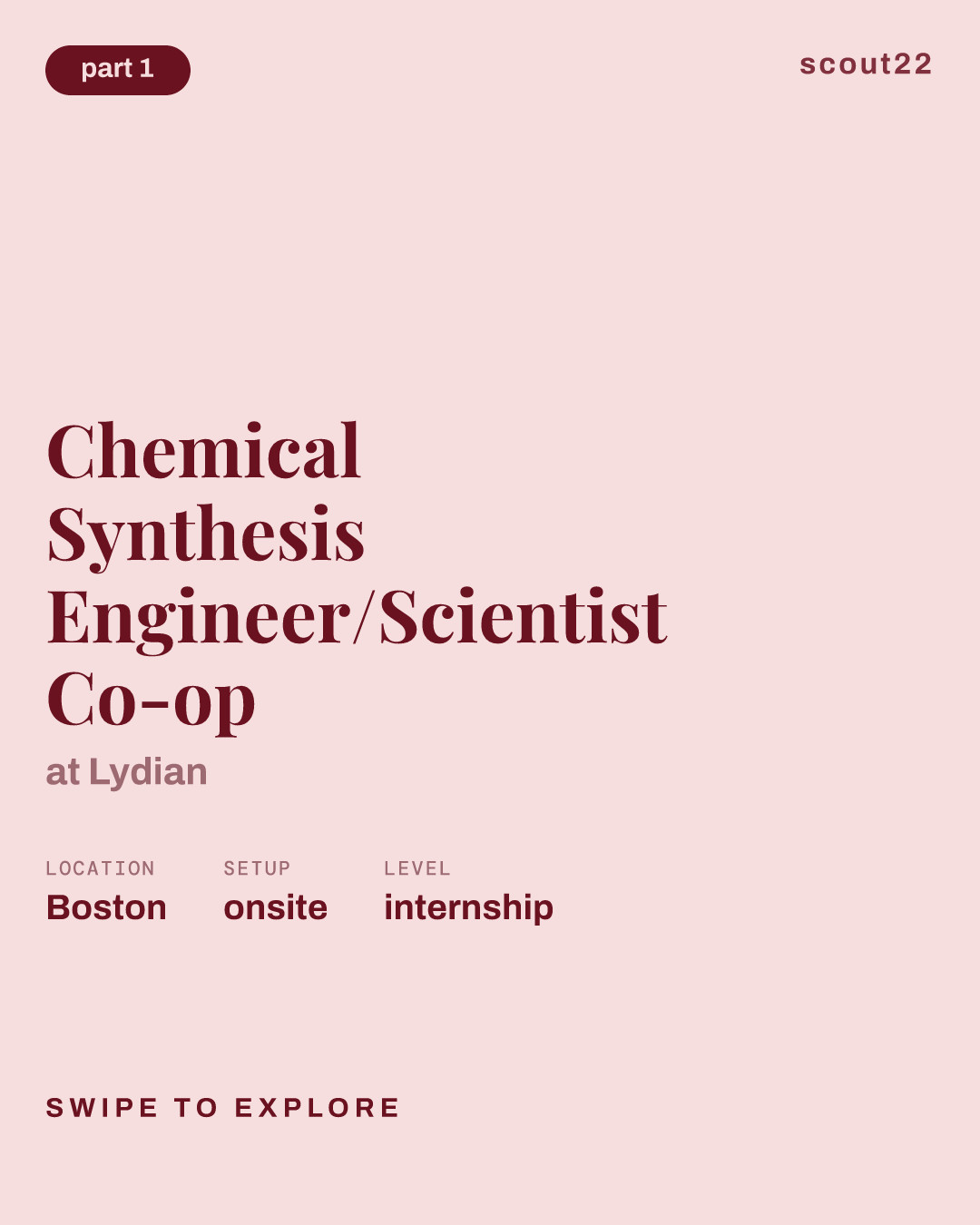Chemical Synthesis Engineer/Scientist Co-op at Lydian