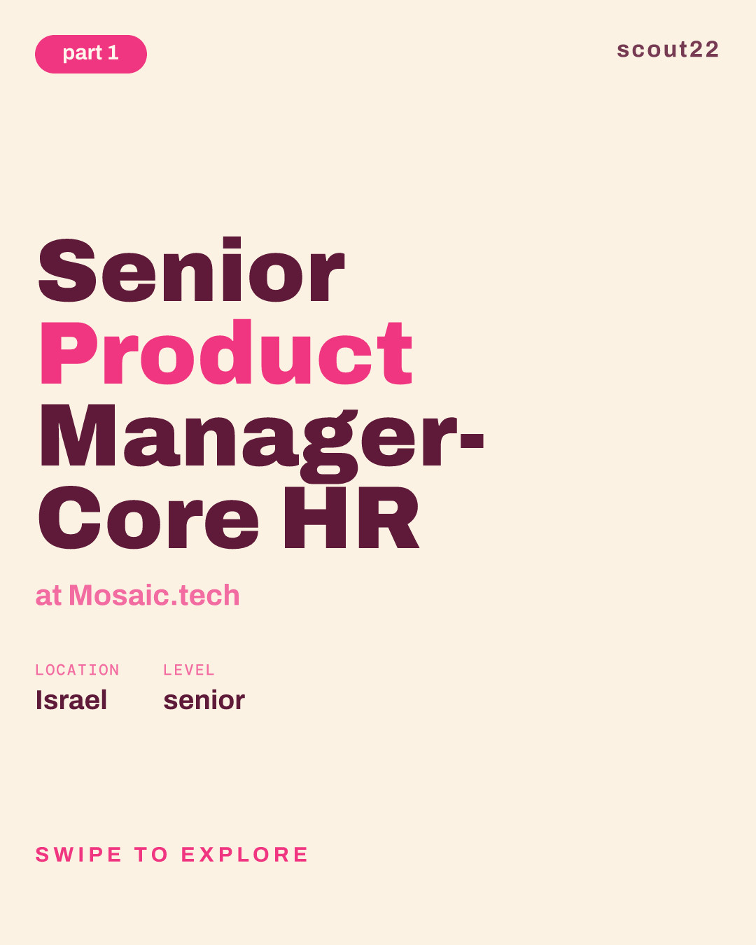 Senior Product Manager- Core HR at Mosaic.tech