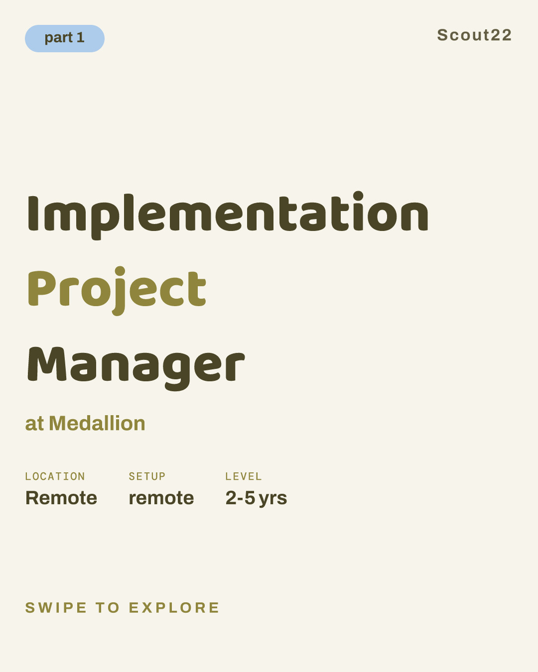 Implementation Project Manager at Medallion