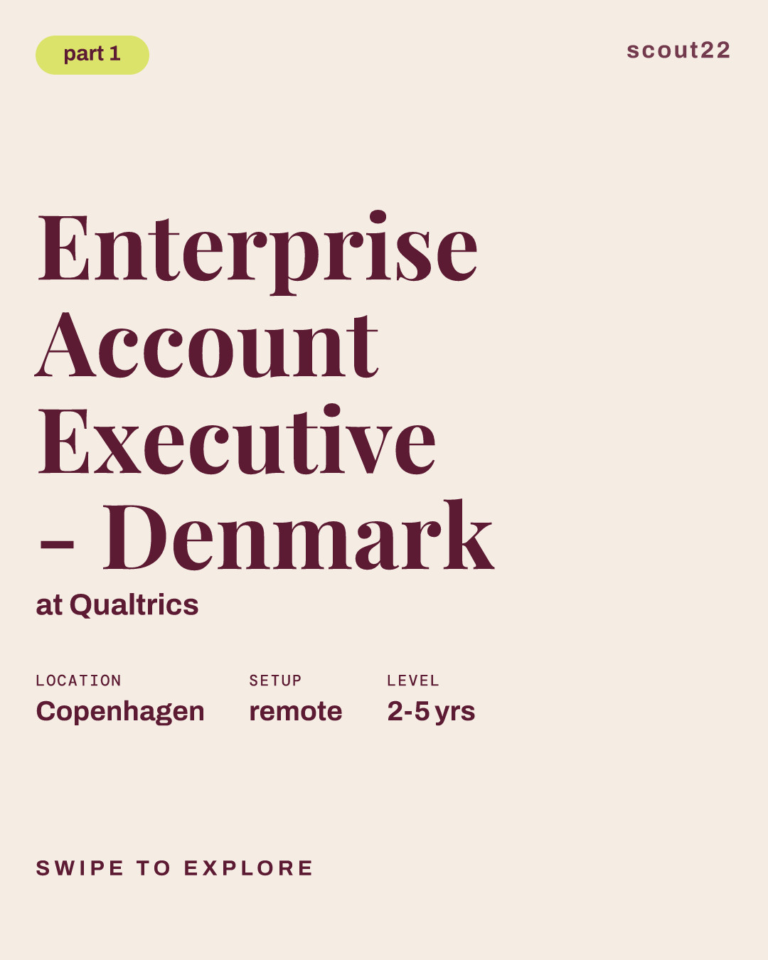 Enterprise Account Executive - Denmark at Qualtrics