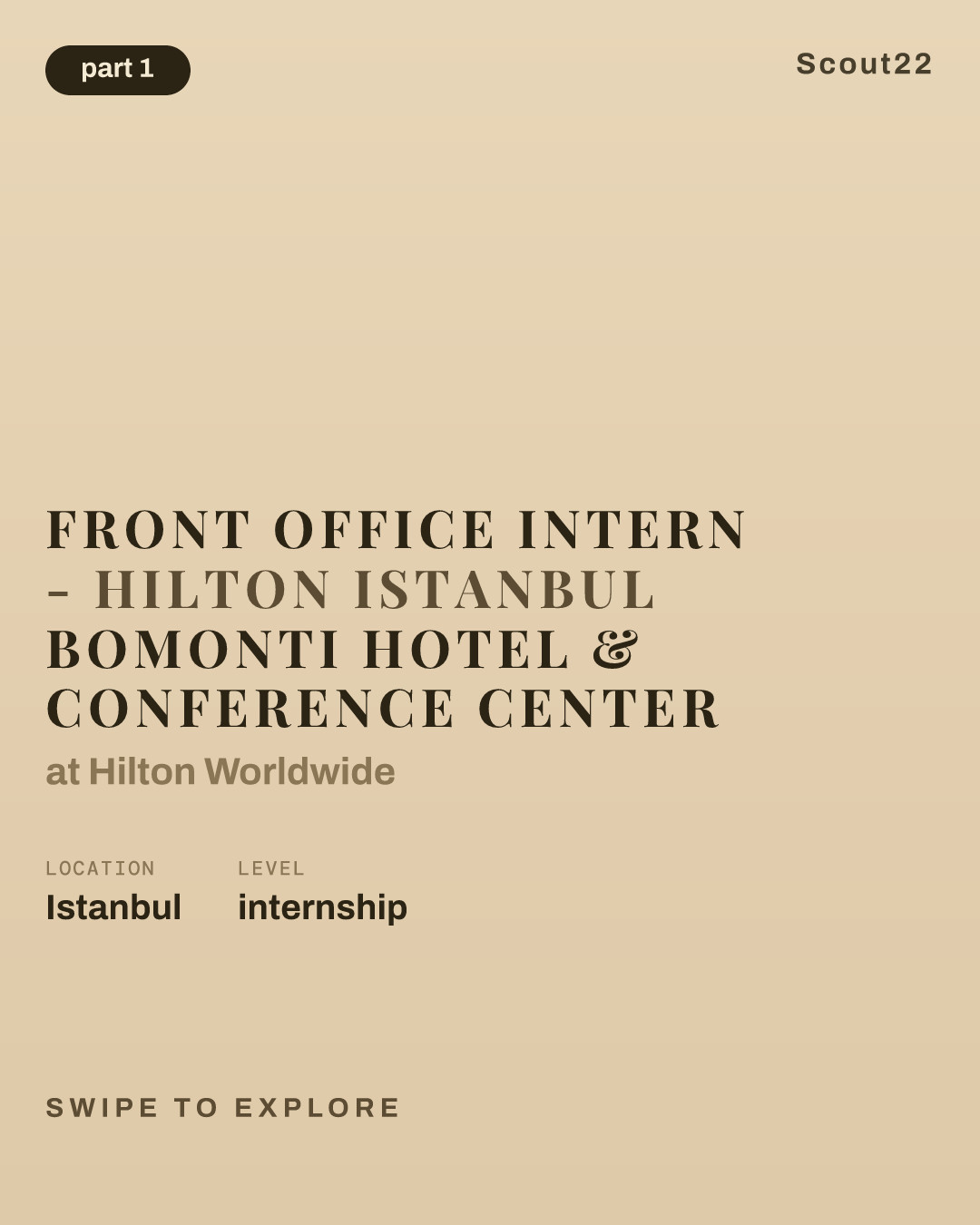 Front Office Intern - Hilton Istanbul Bomonti Hotel & Conference Center at Hilton Worldwide