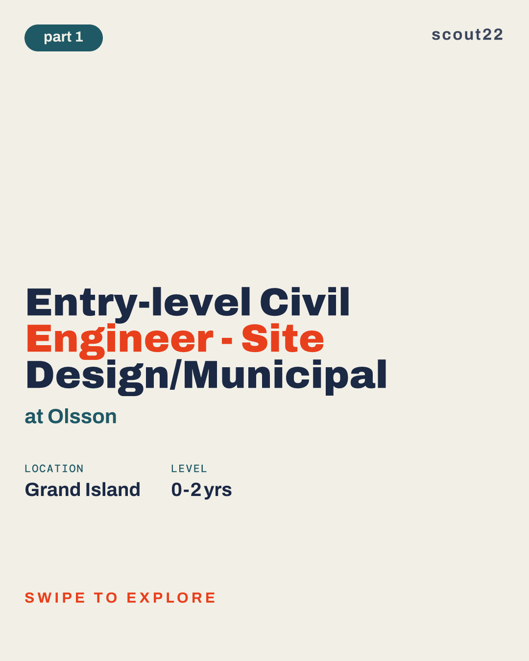 Entry-level Civil Engineer - Site Design/Municipal at Olsson
