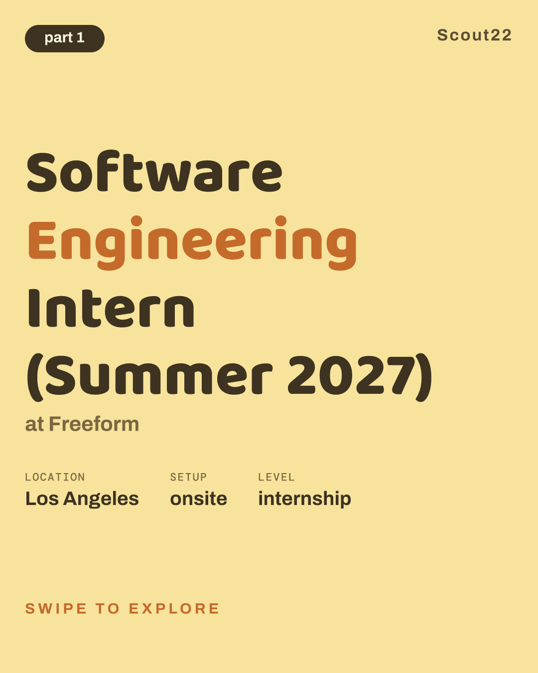 Software Engineering Intern (Summer 2027) at Freeform