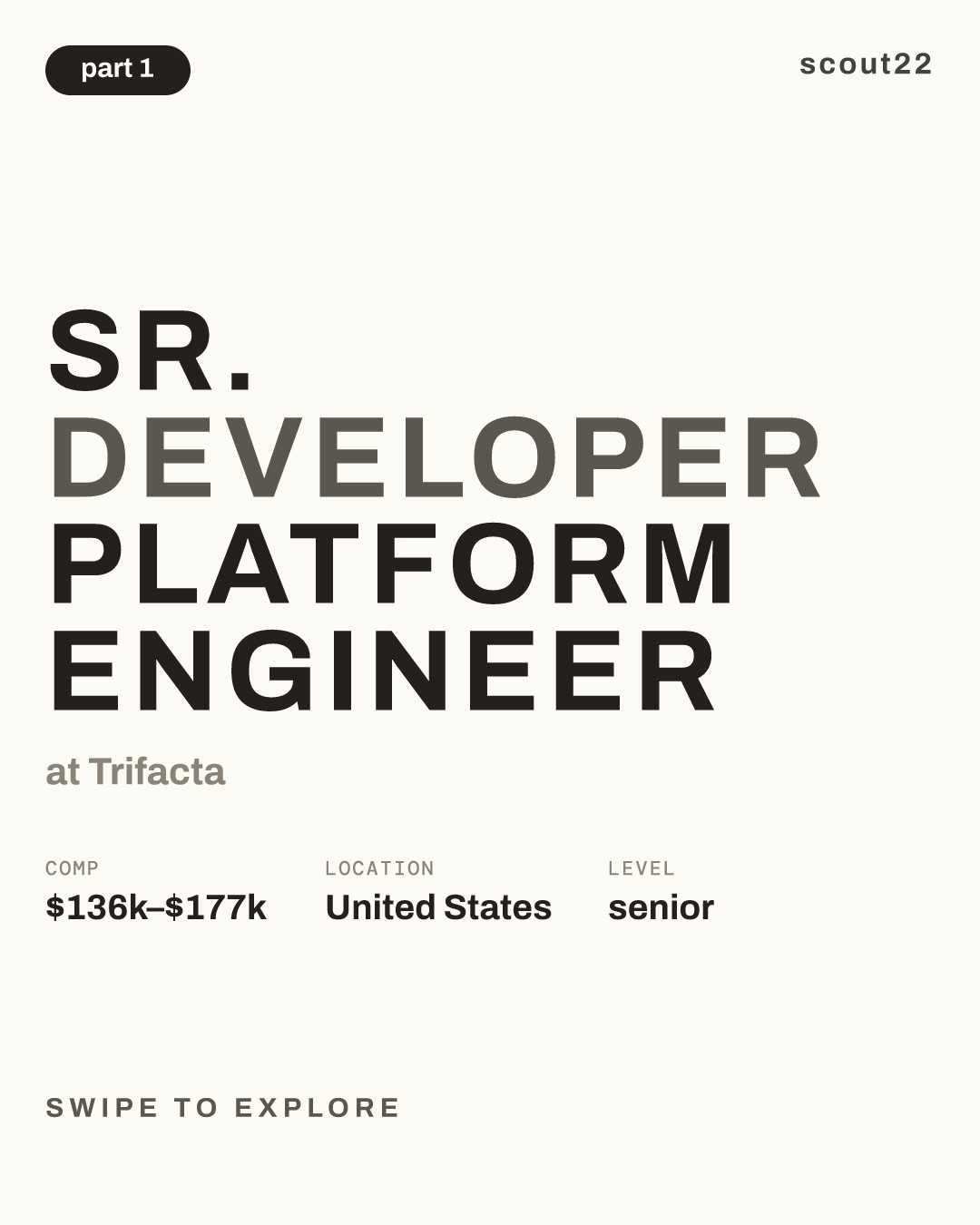 Sr. Developer Platform Engineer at Trifacta