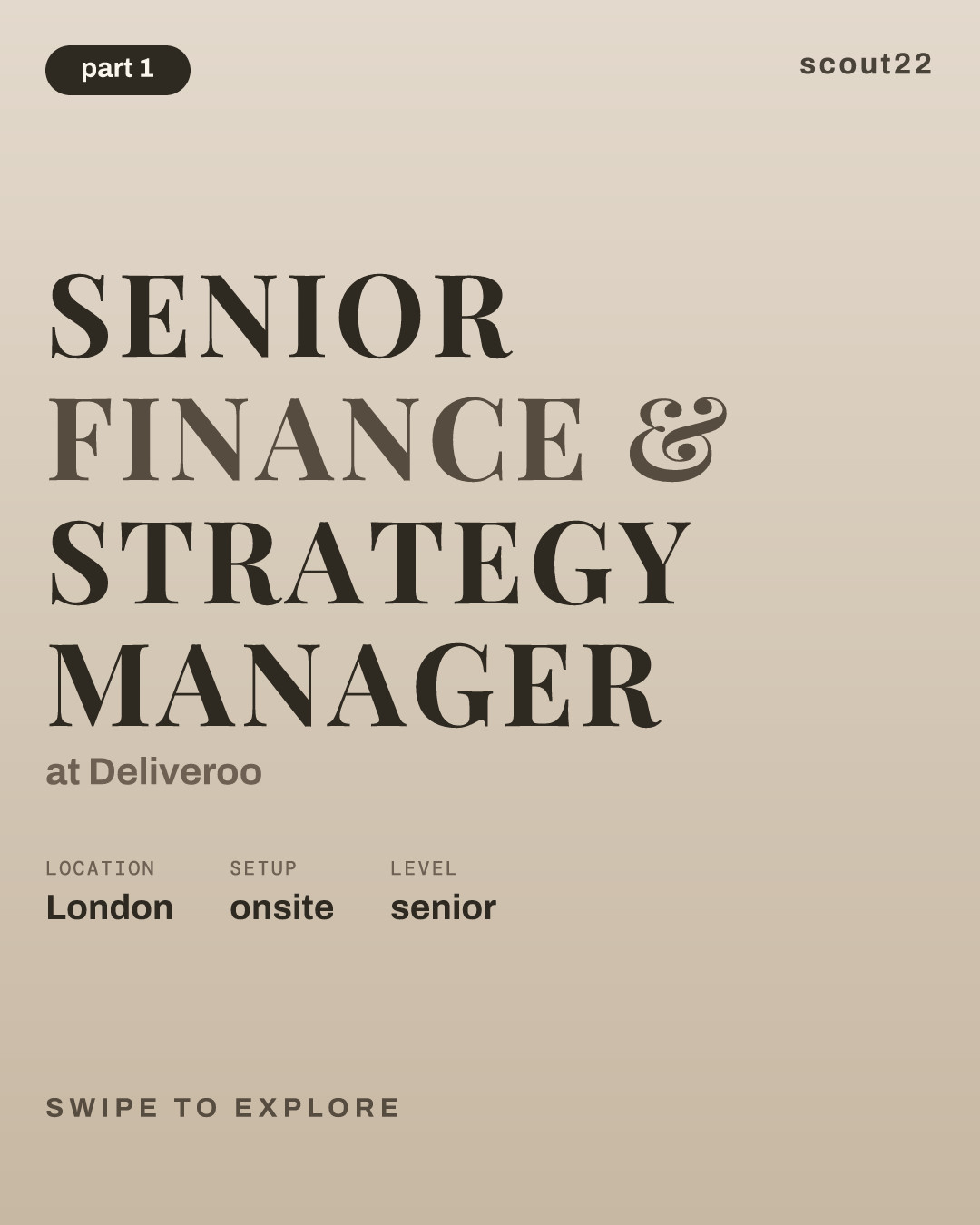 Senior Finance & Strategy Manager at Deliveroo