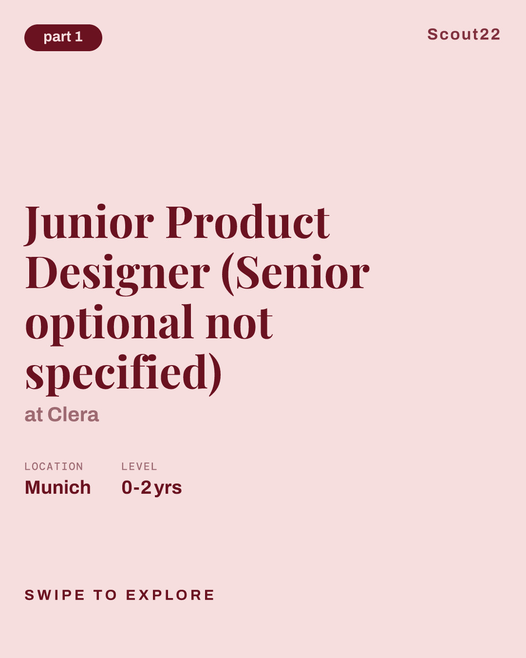 Junior Product Designer (Senior optional not specified) at Clera