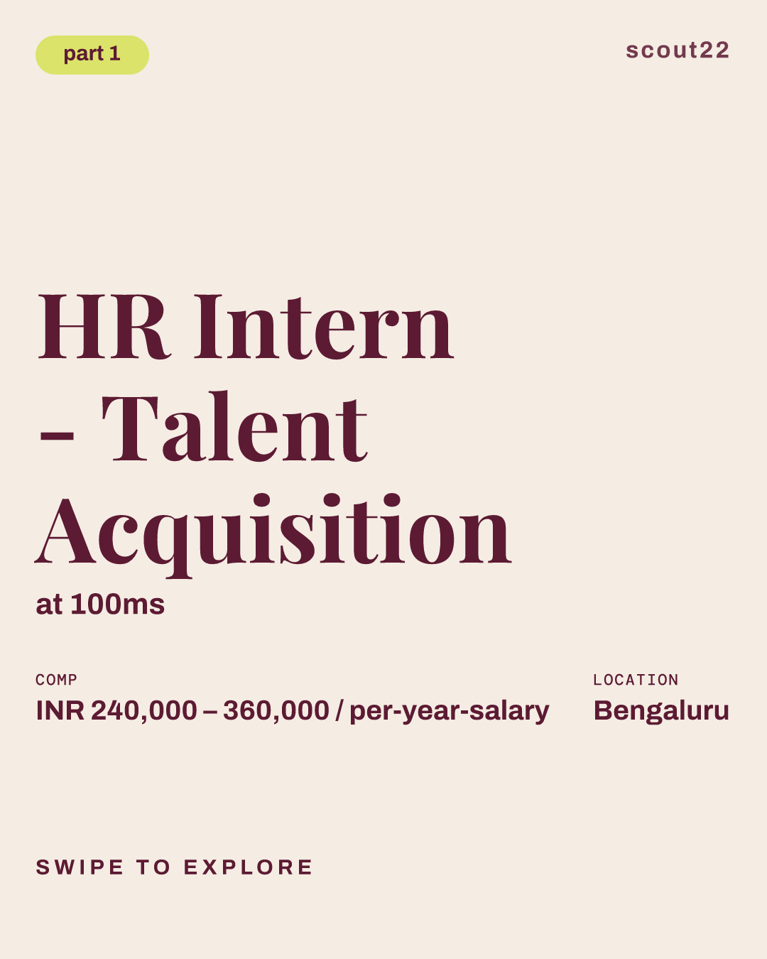 HR Intern - Talent Acquisition at 100ms