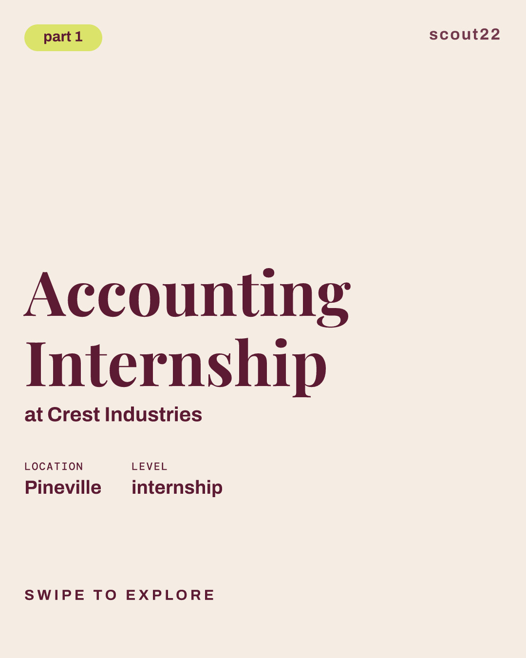 Accounting Internship at Crest Industries