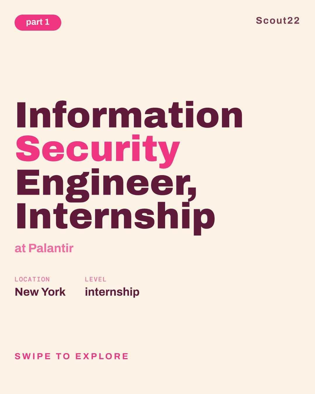 Information Security Engineer, Internship at Palantir