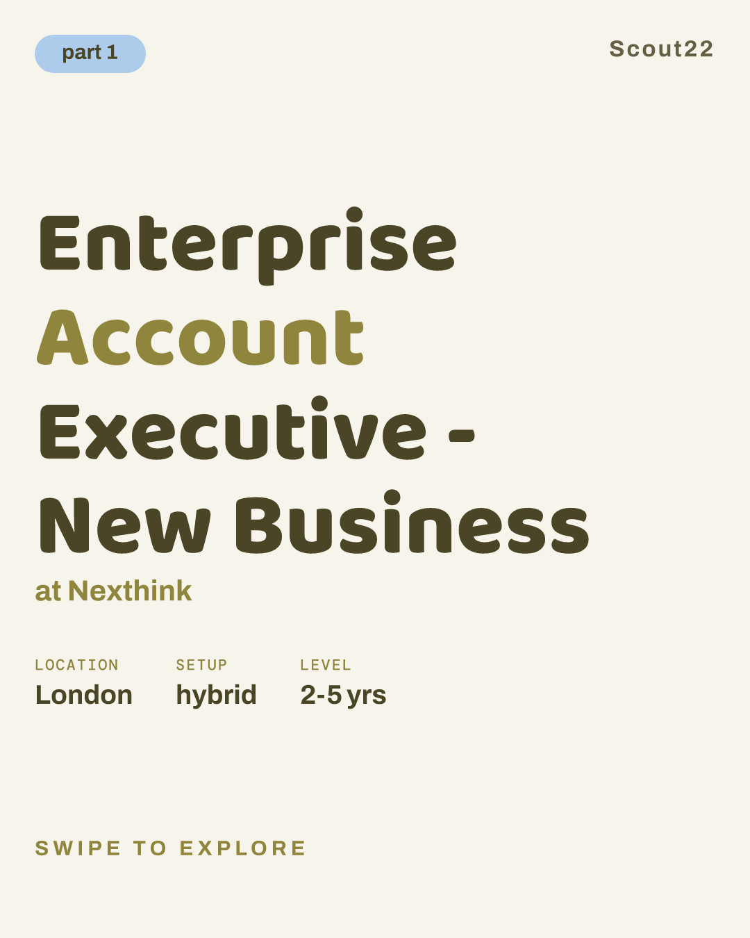 Enterprise Account Executive - New Business at Nexthink