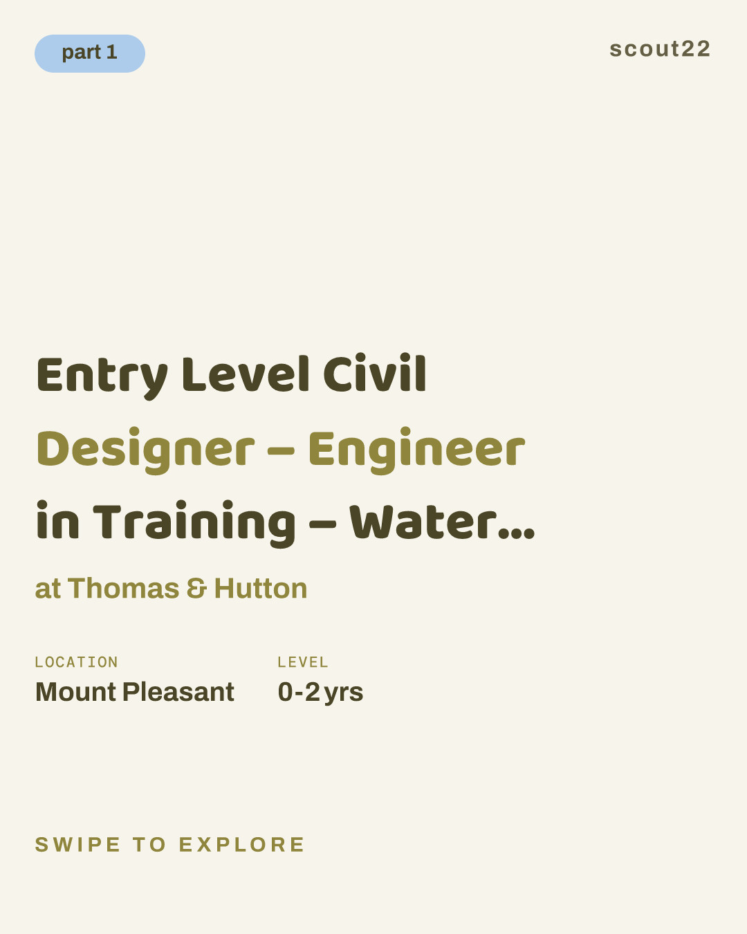 Entry Level Civil Designer – Engineer in Training – Water Wastewater at Thomas & Hutton